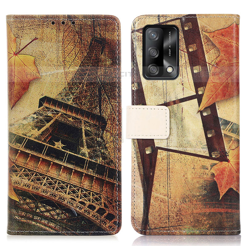 Custodia Portafoglio In Pelle Fantasia Modello Cover con Supporto D02Y per Oppo Reno6 Lite