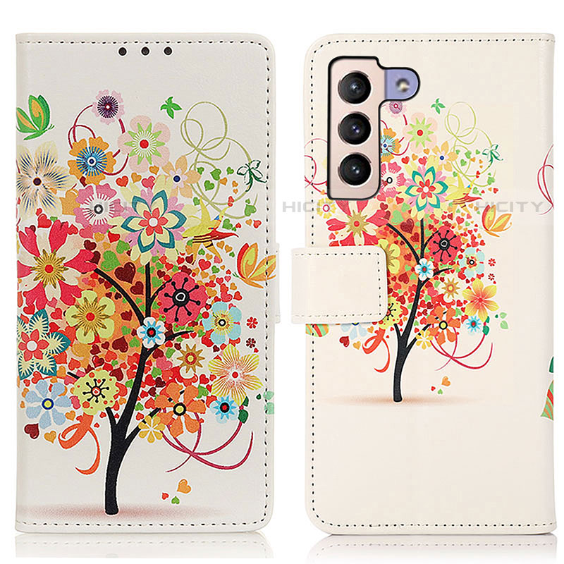 Custodia Portafoglio In Pelle Fantasia Modello Cover con Supporto D02Y per Samsung Galaxy S21 5G