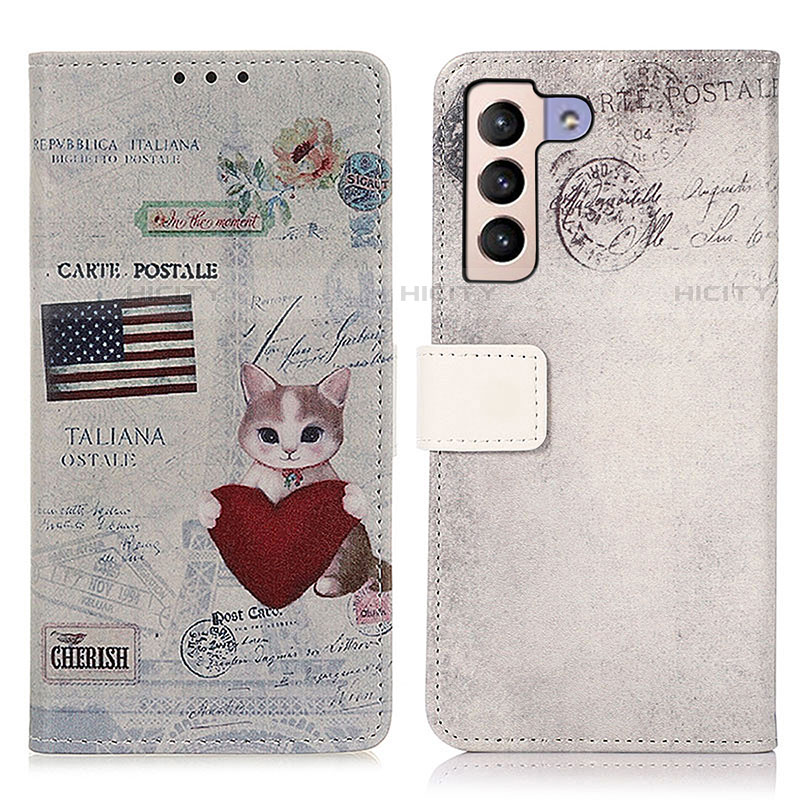 Custodia Portafoglio In Pelle Fantasia Modello Cover con Supporto D02Y per Samsung Galaxy S21 Plus 5G