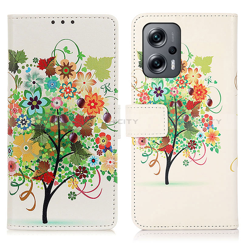 Custodia Portafoglio In Pelle Fantasia Modello Cover con Supporto D02Y per Xiaomi Poco F5 5G