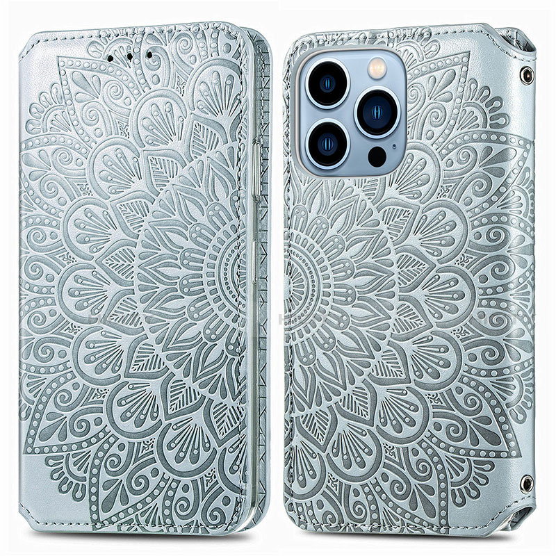 Custodia Portafoglio In Pelle Fantasia Modello Cover con Supporto H01 per Apple iPhone 13 Pro