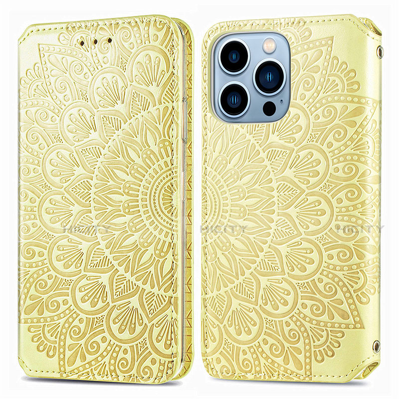 Custodia Portafoglio In Pelle Fantasia Modello Cover con Supporto H01 per Apple iPhone 13 Pro