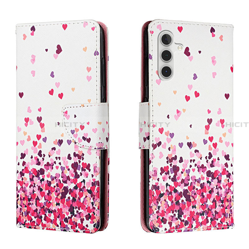 Custodia Portafoglio In Pelle Fantasia Modello Cover con Supporto H01X per Samsung Galaxy A13 5G Lavanda