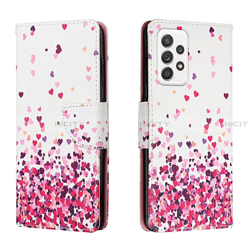 Custodia Portafoglio In Pelle Fantasia Modello Cover con Supporto H01X per Samsung Galaxy A33 5G Lavanda