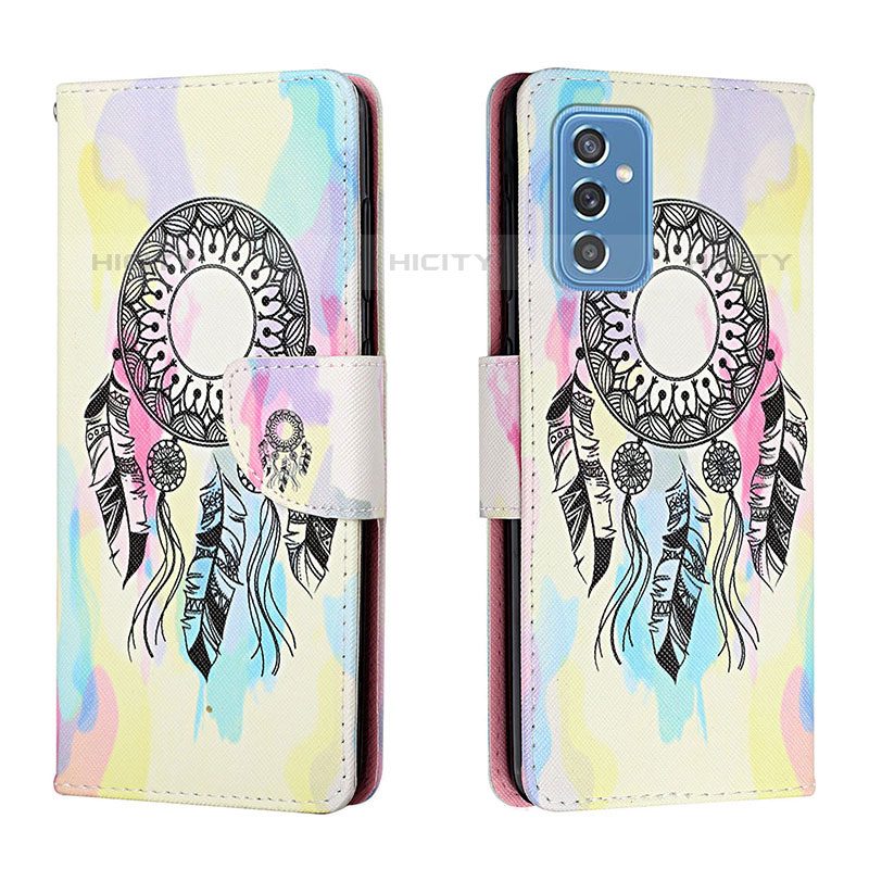 Custodia Portafoglio In Pelle Fantasia Modello Cover con Supporto H01X per Samsung Galaxy M52 5G Colorato