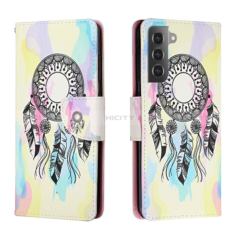 Custodia Portafoglio In Pelle Fantasia Modello Cover con Supporto H01X per Samsung Galaxy S23 Plus 5G Colorato