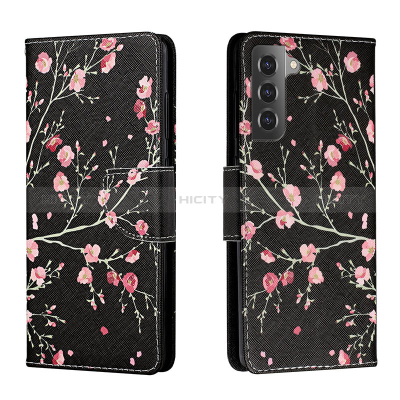 Custodia Portafoglio In Pelle Fantasia Modello Cover con Supporto H01X per Samsung Galaxy S23 Plus 5G Nero