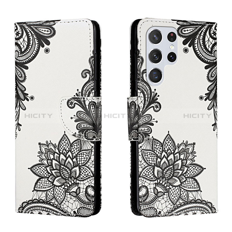 Custodia Portafoglio In Pelle Fantasia Modello Cover con Supporto H01X per Samsung Galaxy S23 Ultra 5G