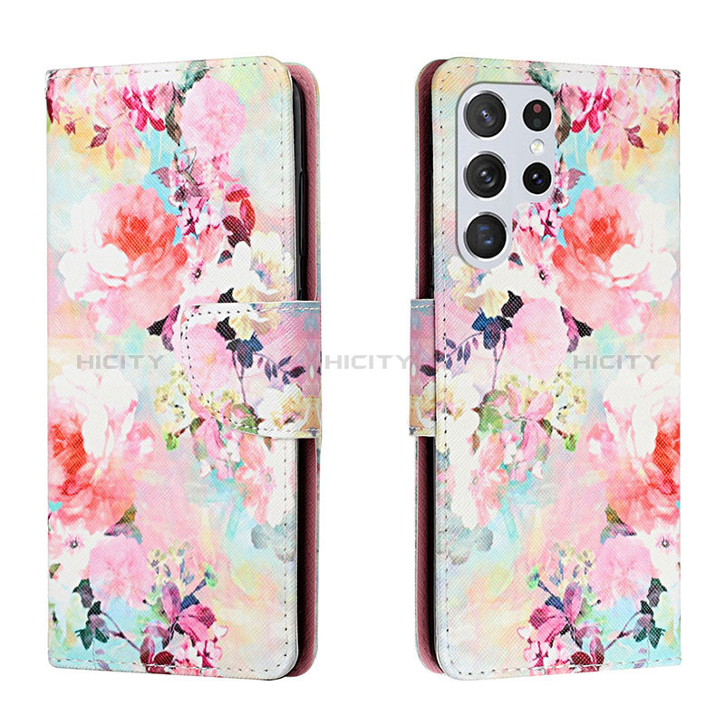 Custodia Portafoglio In Pelle Fantasia Modello Cover con Supporto H01X per Samsung Galaxy S23 Ultra 5G