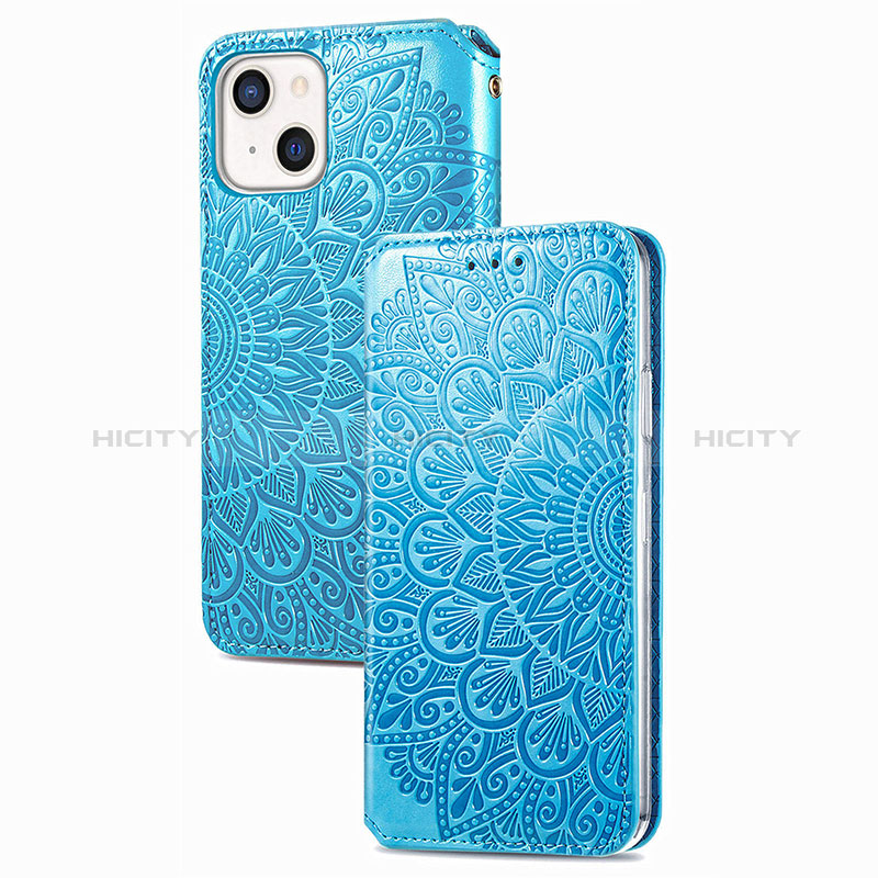 Custodia Portafoglio In Pelle Fantasia Modello Cover con Supporto H02 per Apple iPhone 15 Blu