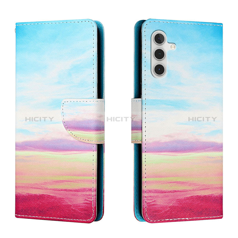 Custodia Portafoglio In Pelle Fantasia Modello Cover con Supporto H02X per Samsung Galaxy A04s Colorato