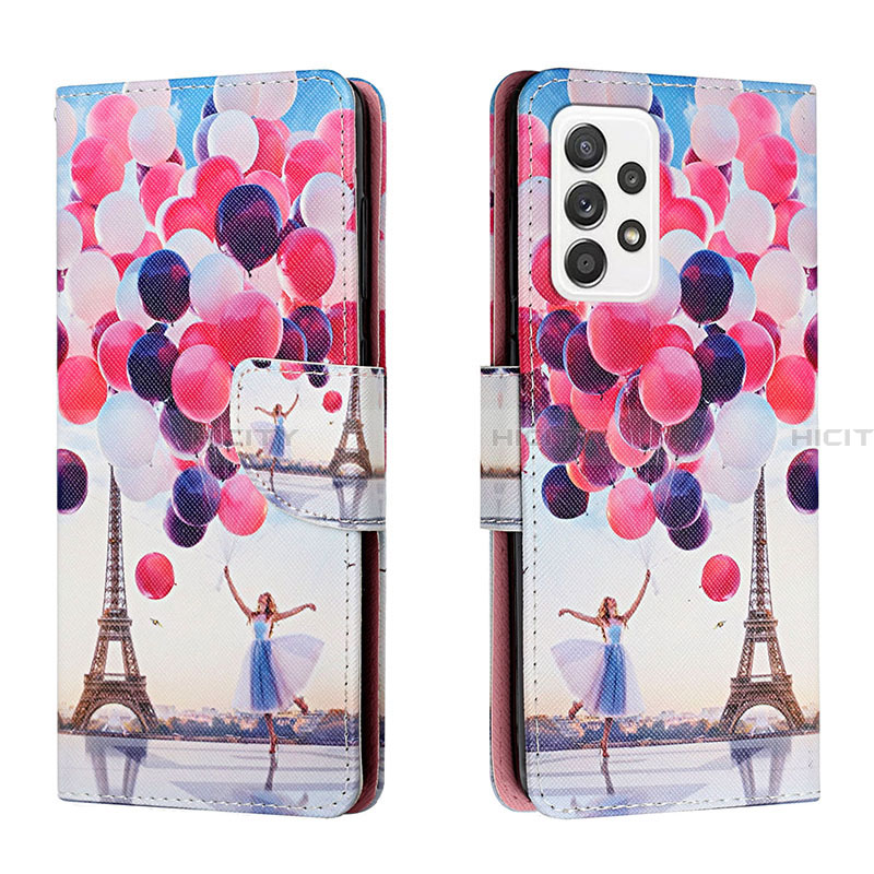 Custodia Portafoglio In Pelle Fantasia Modello Cover con Supporto H02X per Samsung Galaxy A33 5G Multicolore