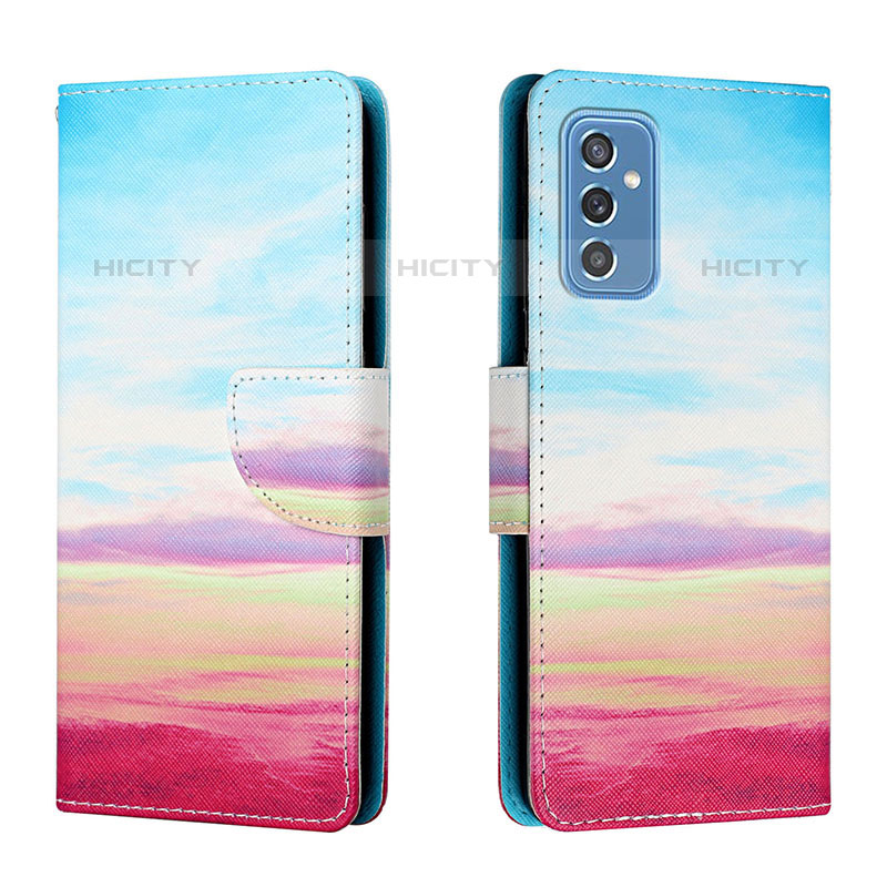 Custodia Portafoglio In Pelle Fantasia Modello Cover con Supporto H02X per Samsung Galaxy M52 5G Colorato