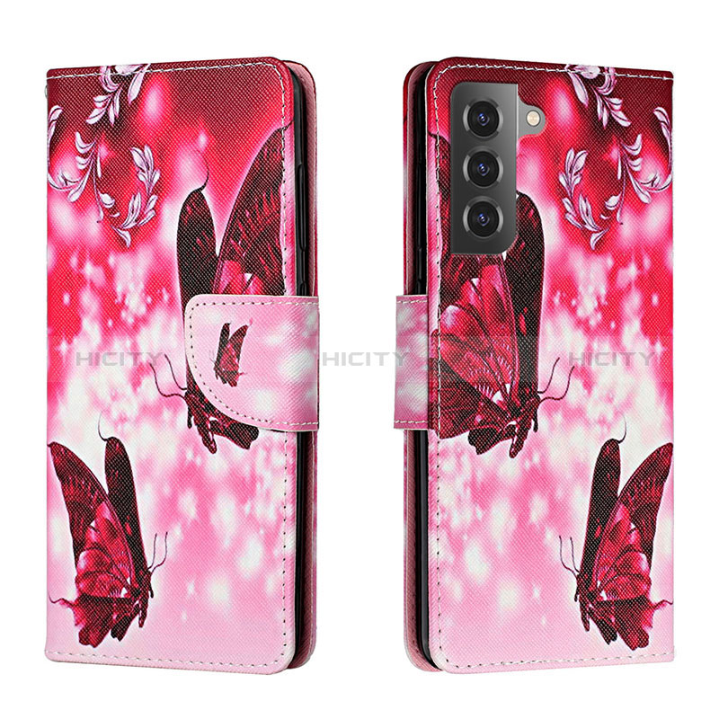 Custodia Portafoglio In Pelle Fantasia Modello Cover con Supporto H02X per Samsung Galaxy S22 5G