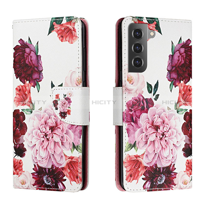 Custodia Portafoglio In Pelle Fantasia Modello Cover con Supporto H02X per Samsung Galaxy S22 5G