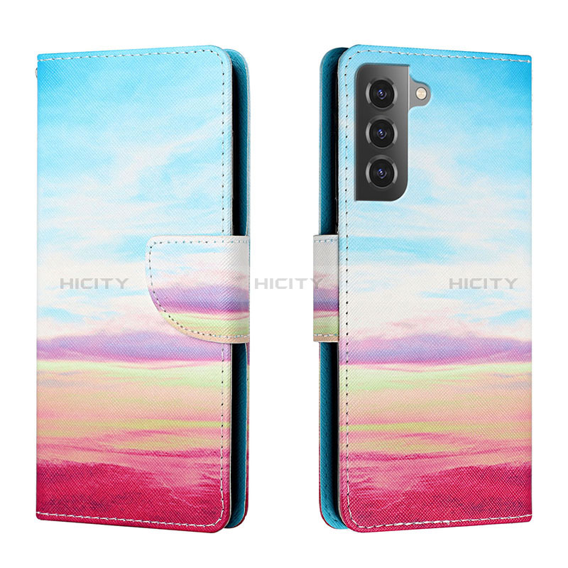 Custodia Portafoglio In Pelle Fantasia Modello Cover con Supporto H02X per Samsung Galaxy S22 5G