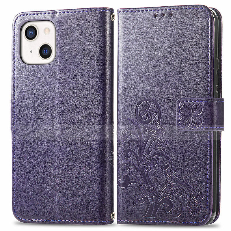 Custodia Portafoglio In Pelle Fantasia Modello Cover con Supporto H03 per Apple iPhone 13