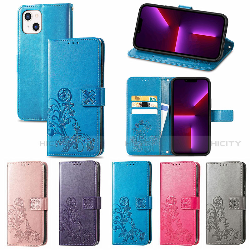 Custodia Portafoglio In Pelle Fantasia Modello Cover con Supporto H03 per Apple iPhone 13