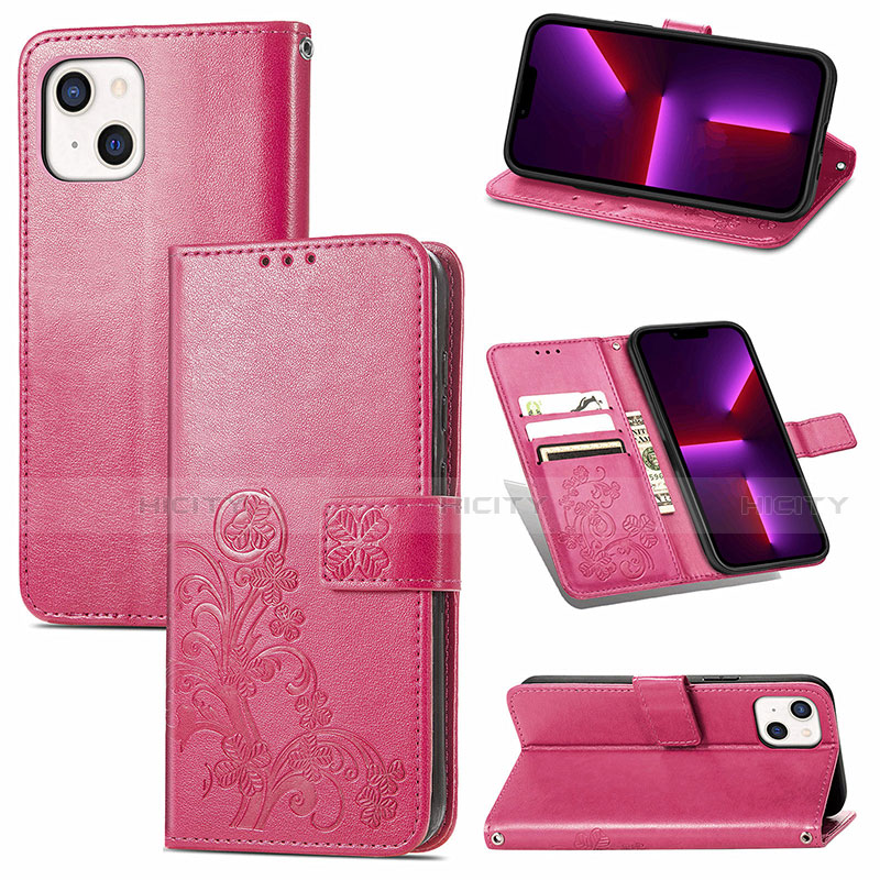 Custodia Portafoglio In Pelle Fantasia Modello Cover con Supporto H04 per Apple iPhone 14 Plus