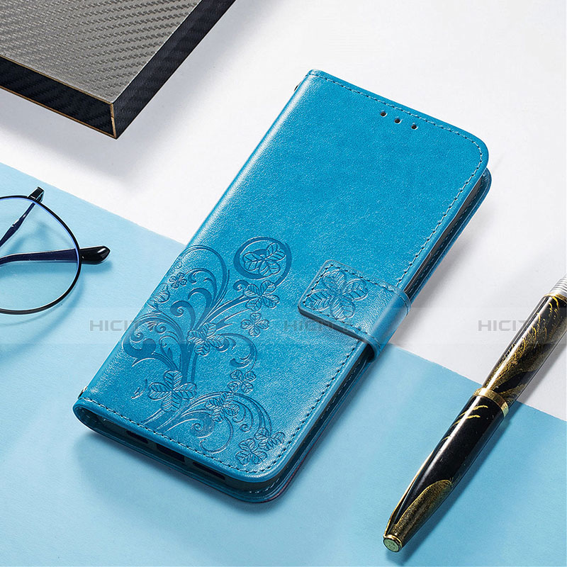 Custodia Portafoglio In Pelle Fantasia Modello Cover con Supporto H04 per Apple iPhone 14 Plus Blu