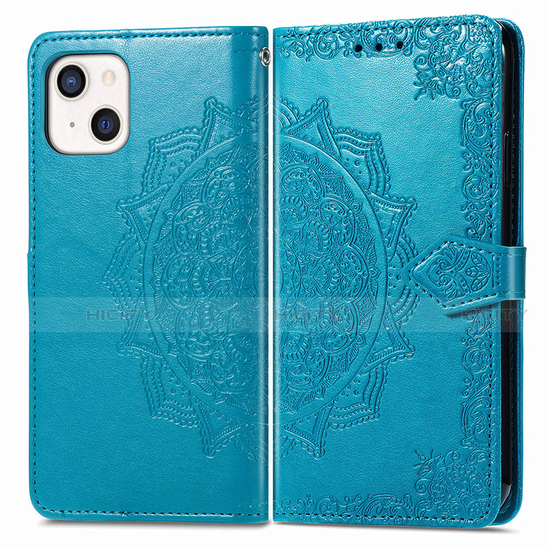 Custodia Portafoglio In Pelle Fantasia Modello Cover con Supporto H05 per Apple iPhone 13