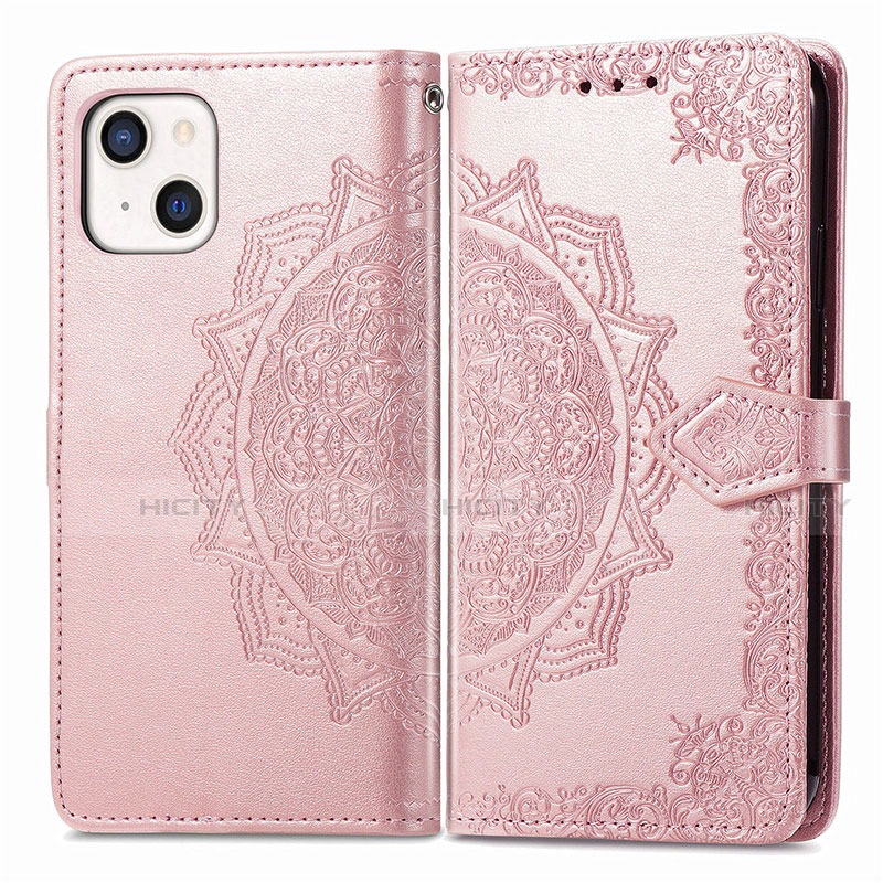 Custodia Portafoglio In Pelle Fantasia Modello Cover con Supporto H05 per Apple iPhone 13