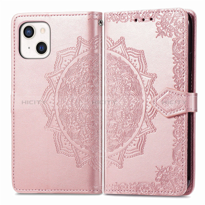 Custodia Portafoglio In Pelle Fantasia Modello Cover con Supporto H05 per Apple iPhone 15