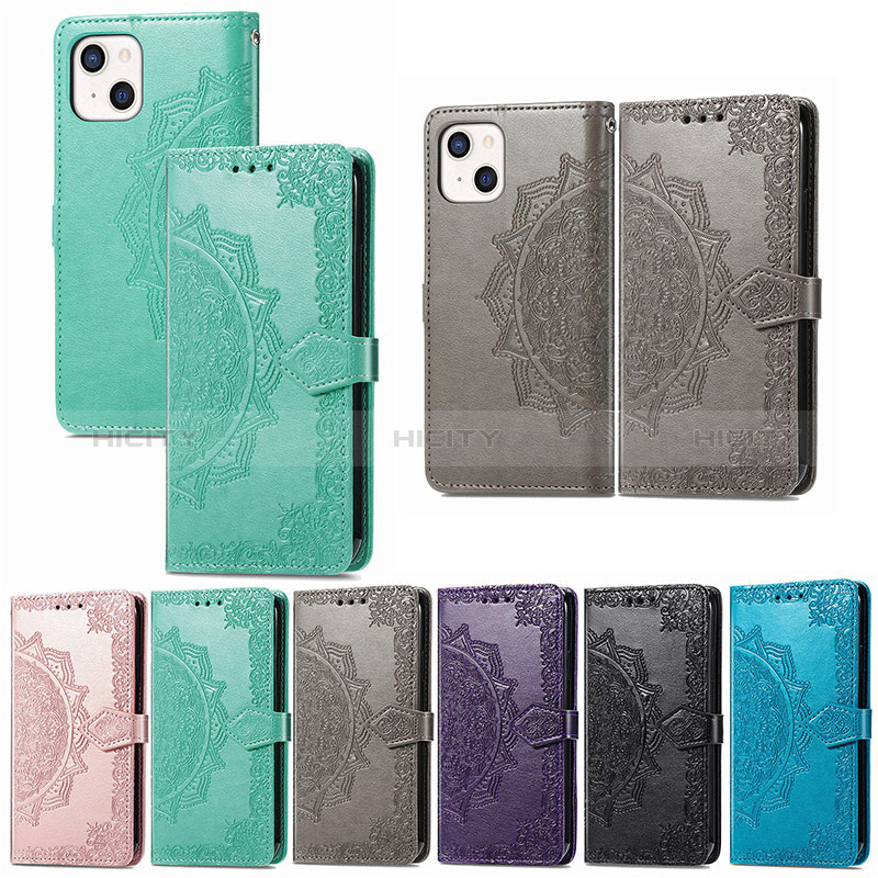 Custodia Portafoglio In Pelle Fantasia Modello Cover con Supporto H05 per Apple iPhone 15 Plus