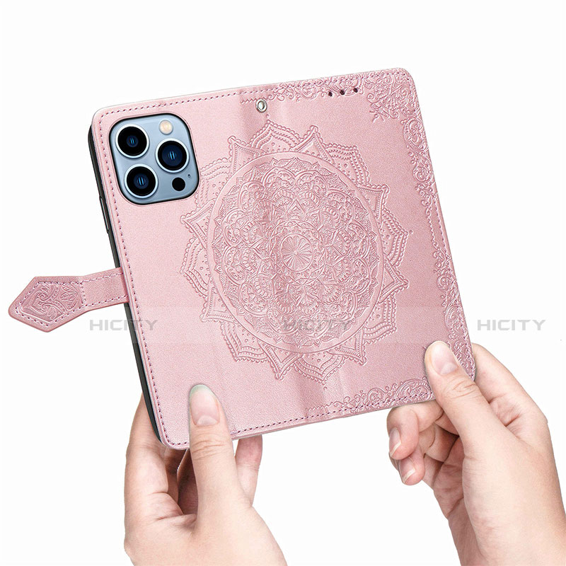 Custodia Portafoglio In Pelle Fantasia Modello Cover con Supporto H06 per Apple iPhone 13 Pro