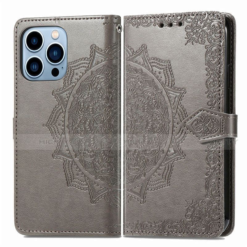 Custodia Portafoglio In Pelle Fantasia Modello Cover con Supporto H06 per Apple iPhone 13 Pro