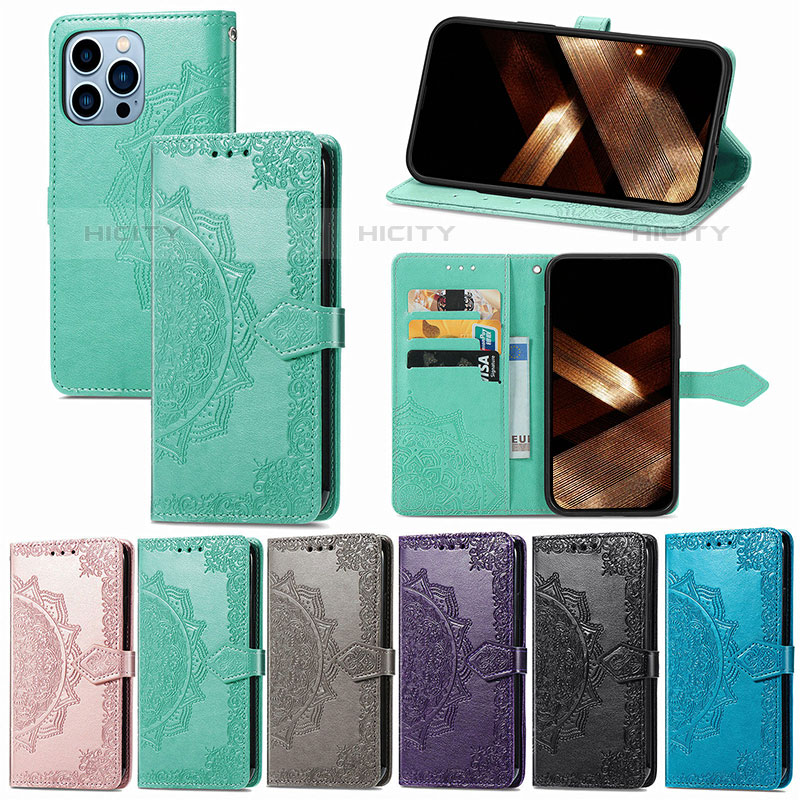 Custodia Portafoglio In Pelle Fantasia Modello Cover con Supporto H06 per Apple iPhone 15 Pro Max