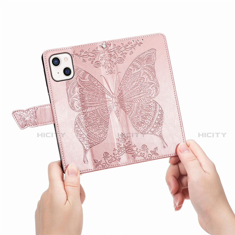 Custodia Portafoglio In Pelle Fantasia Modello Cover con Supporto H08 per Apple iPhone 13