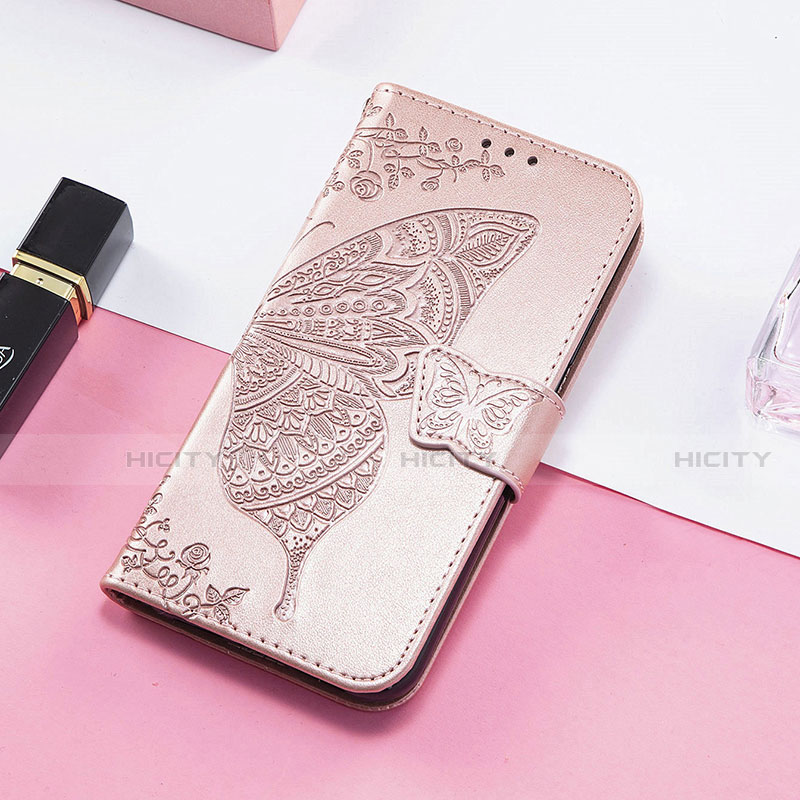 Custodia Portafoglio In Pelle Fantasia Modello Cover con Supporto H08 per Apple iPhone 13 Pro Oro Rosa