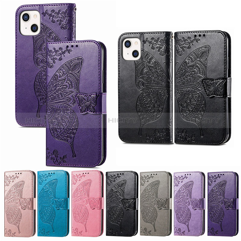 Custodia Portafoglio In Pelle Fantasia Modello Cover con Supporto H08 per Apple iPhone 15