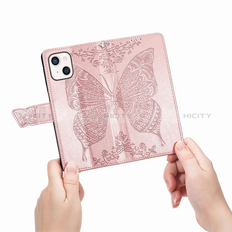 Custodia Portafoglio In Pelle Fantasia Modello Cover con Supporto H08 per Apple iPhone 15 Plus