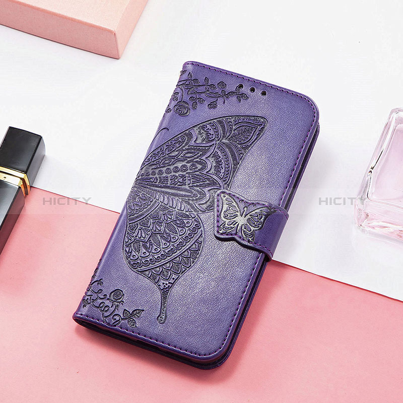 Custodia Portafoglio In Pelle Fantasia Modello Cover con Supporto H08 per Apple iPhone 15 Plus Viola