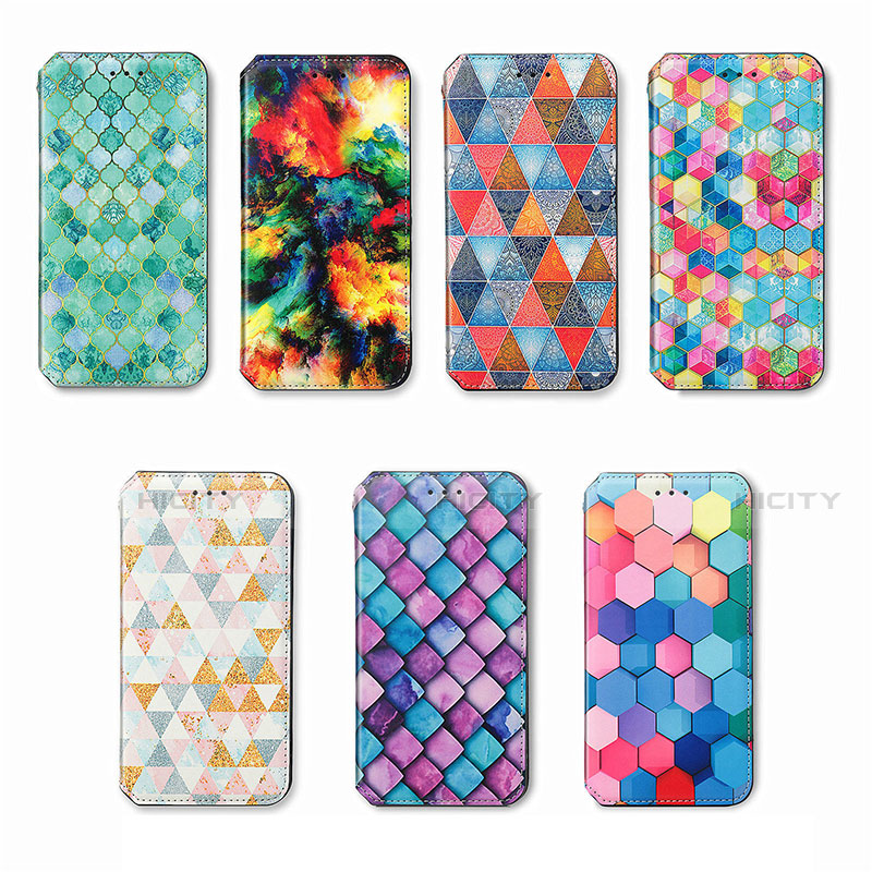 Custodia Portafoglio In Pelle Fantasia Modello Cover con Supporto H09 per Apple iPhone 14