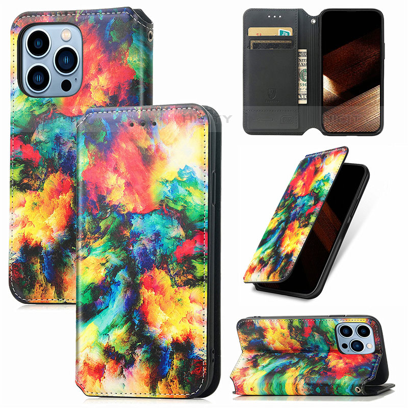 Custodia Portafoglio In Pelle Fantasia Modello Cover con Supporto H09 per Apple iPhone 16 Pro Max