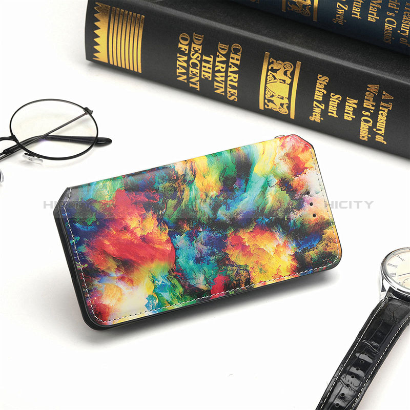 Custodia Portafoglio In Pelle Fantasia Modello Cover con Supporto H10 per Apple iPhone 15