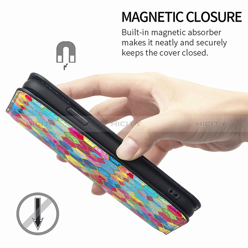 Custodia Portafoglio In Pelle Fantasia Modello Cover con Supporto H10 per Apple iPhone 15 Plus