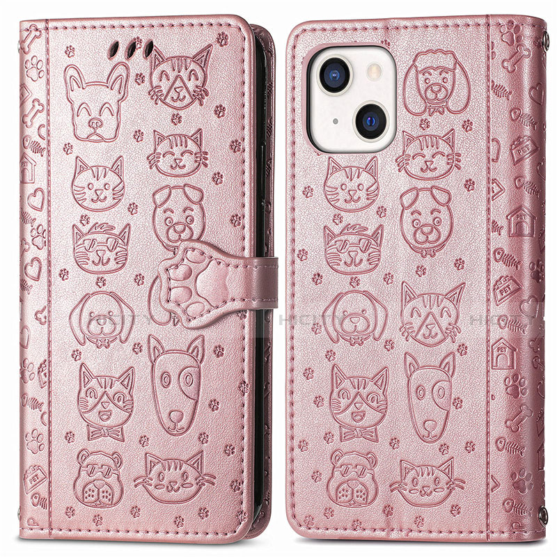 Custodia Portafoglio In Pelle Fantasia Modello Cover con Supporto H11 per Apple iPhone 13