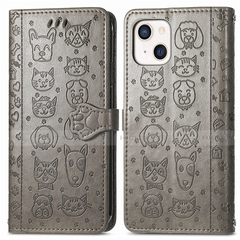 Custodia Portafoglio In Pelle Fantasia Modello Cover con Supporto H11 per Apple iPhone 14