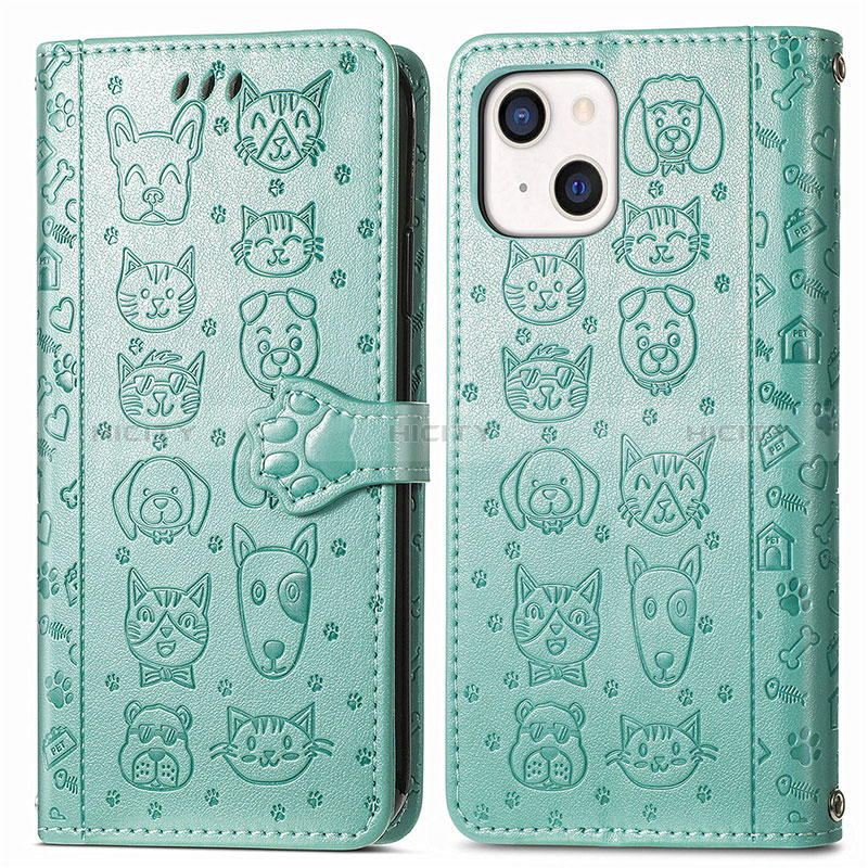 Custodia Portafoglio In Pelle Fantasia Modello Cover con Supporto H11 per Apple iPhone 15