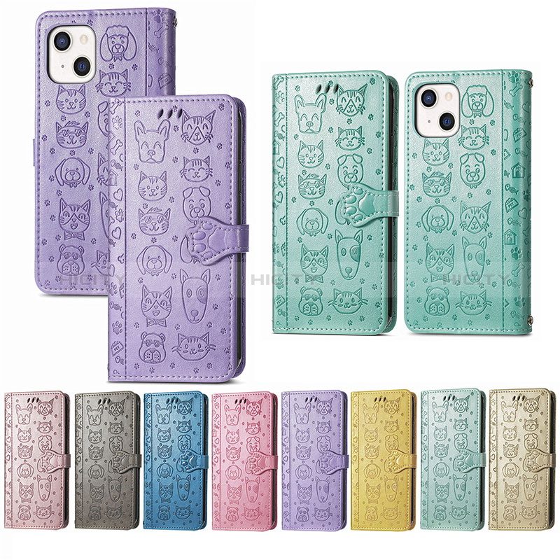 Custodia Portafoglio In Pelle Fantasia Modello Cover con Supporto H11 per Apple iPhone 15 Plus