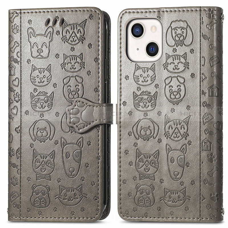 Custodia Portafoglio In Pelle Fantasia Modello Cover con Supporto H11 per Apple iPhone 15 Plus