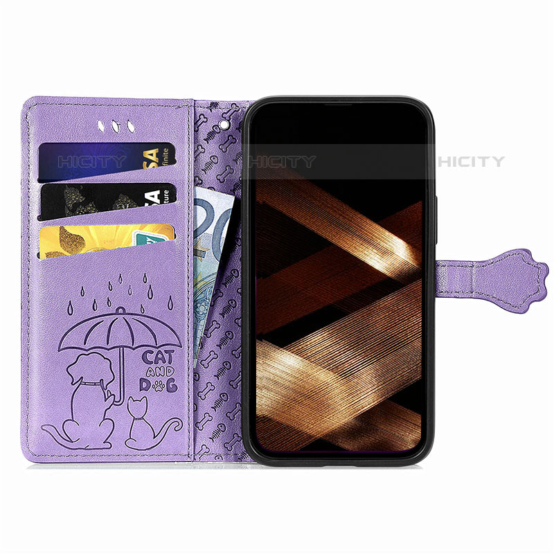 Custodia Portafoglio In Pelle Fantasia Modello Cover con Supporto H11 per Apple iPhone 15 Pro