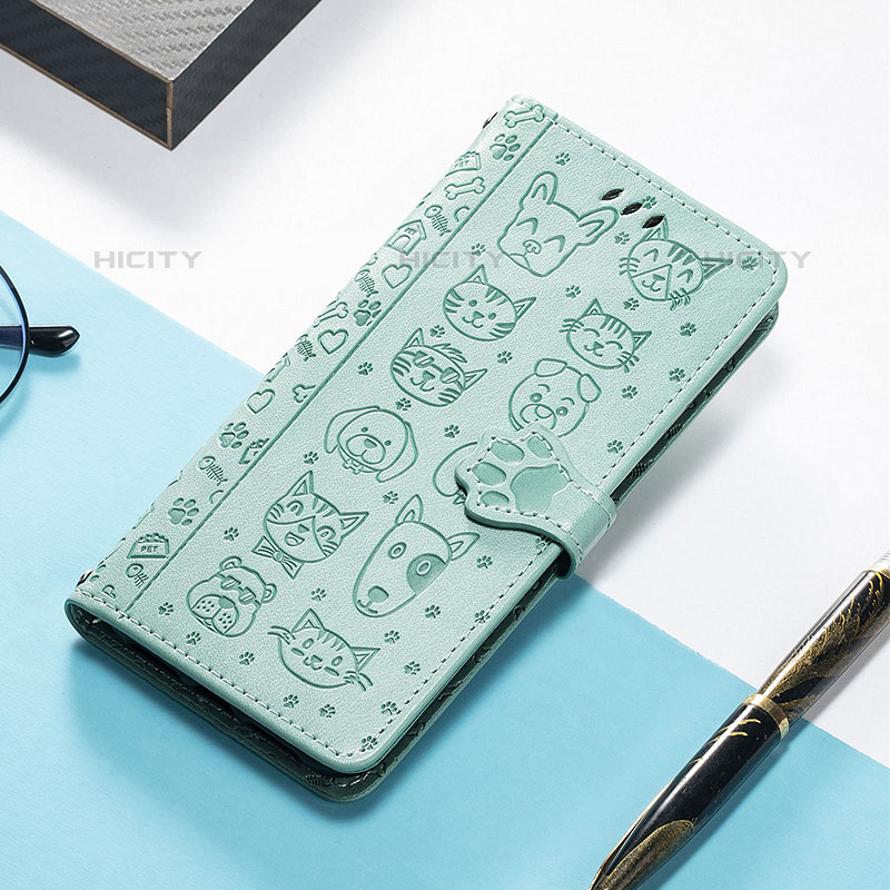 Custodia Portafoglio In Pelle Fantasia Modello Cover con Supporto H11 per Apple iPhone 15 Pro Verde