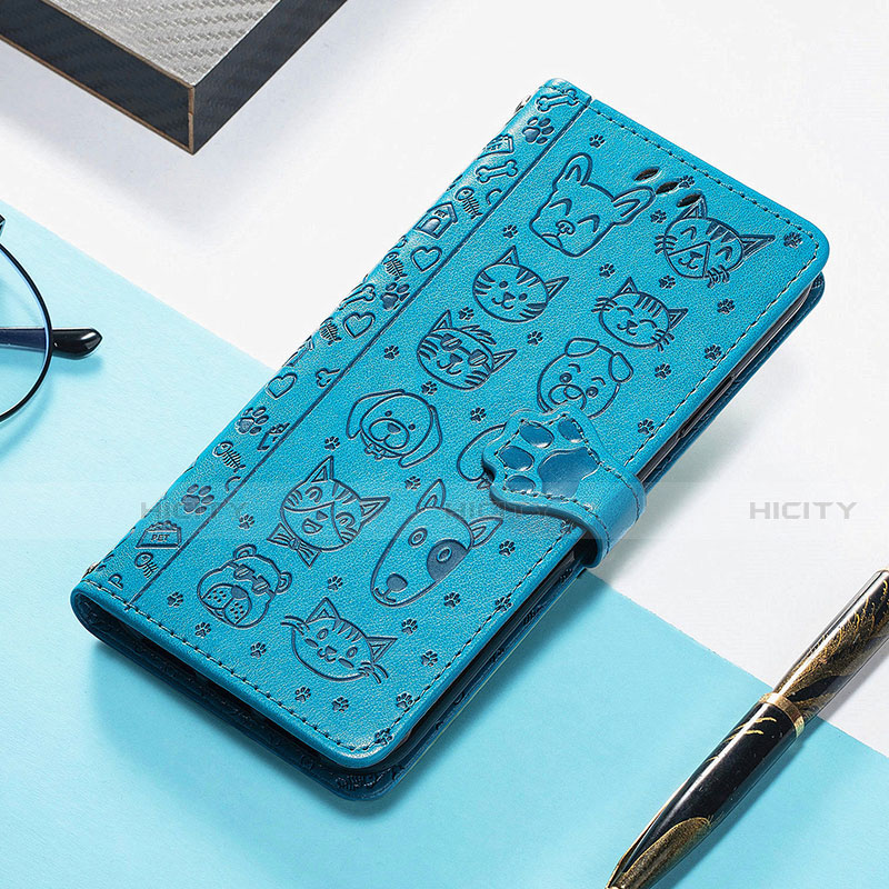 Custodia Portafoglio In Pelle Fantasia Modello Cover con Supporto H12 per Apple iPhone 14 Blu