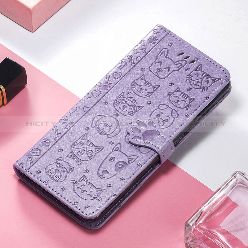 Custodia Portafoglio In Pelle Fantasia Modello Cover con Supporto H12 per Apple iPhone 15 Plus Viola