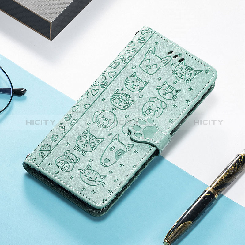 Custodia Portafoglio In Pelle Fantasia Modello Cover con Supporto H12 per Apple iPhone 15 Verde